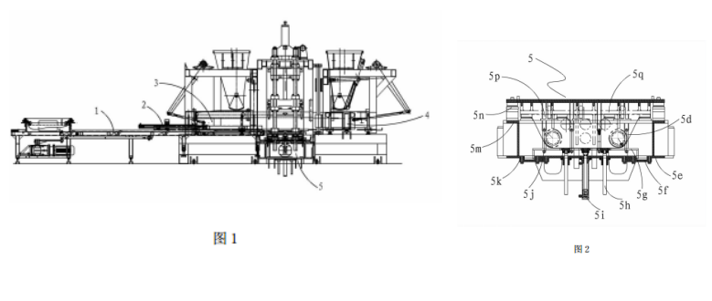 保溫砌塊成型機結(jié)構(gòu)示意圖 自保溫砌塊成型機結(jié)構(gòu)示意圖